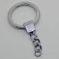 Mobile Preview: Schlüsselring SOLO DM 3 cm mit Kette und Ringöse für Charms/Karabineranhänger, ohne Anhänger