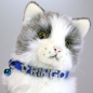 Mobile Preview: Katzendehnhalsband 30 cm Dunkelblau für 14 mm Strass, ohne Buchstaben/Motive