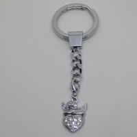 Schlüsselring SOLO DM 3 cm mit Kette und Ringöse für Charms/Karabineranhänger, ohne Anhänger