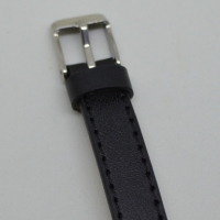 Wickelarmband Kunststoff, schwarz - 1cm x 40 cm (B/L), für 14mm Schiebebuchstaben /-motive ohne Buchstaben/Motive